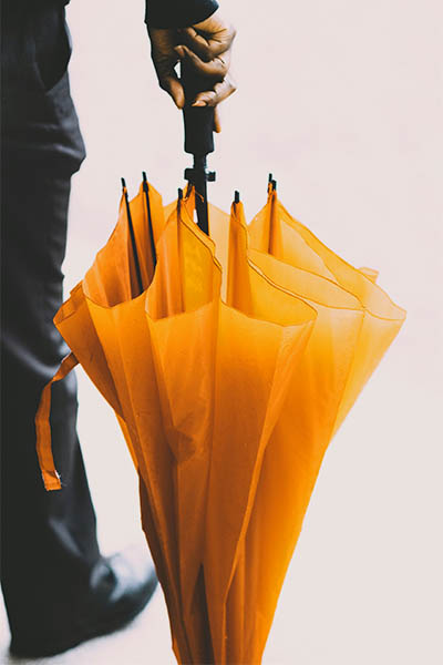 A single umbrella — the first step into shelter